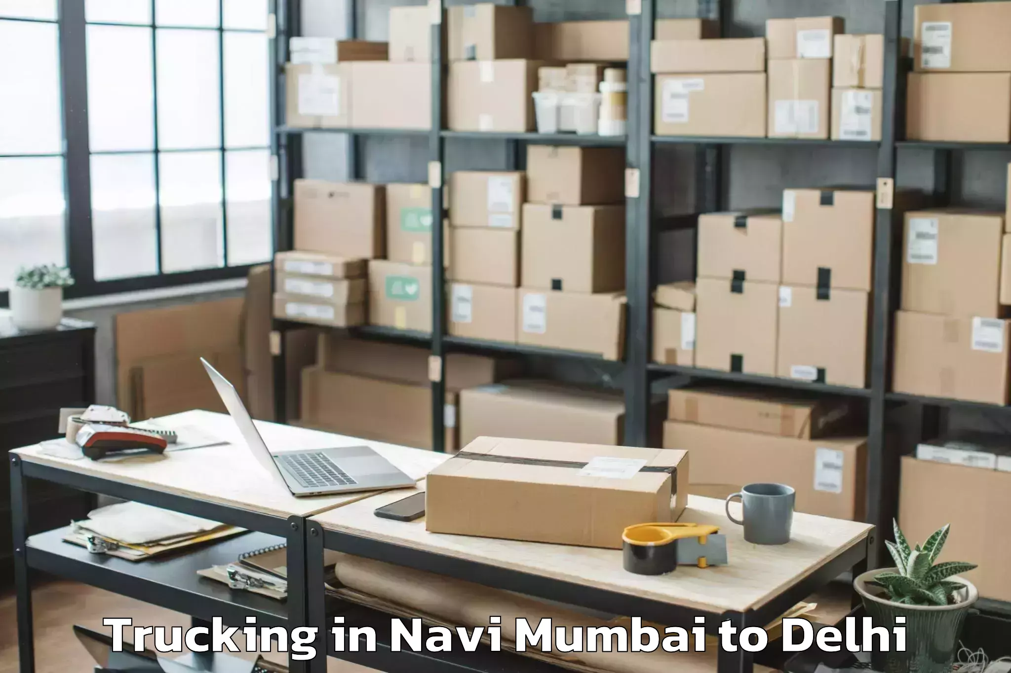 Top Navi Mumbai to Vivek Vihar Trucking Available